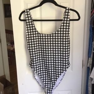 Forever21 NEW Black Gingham One Piece